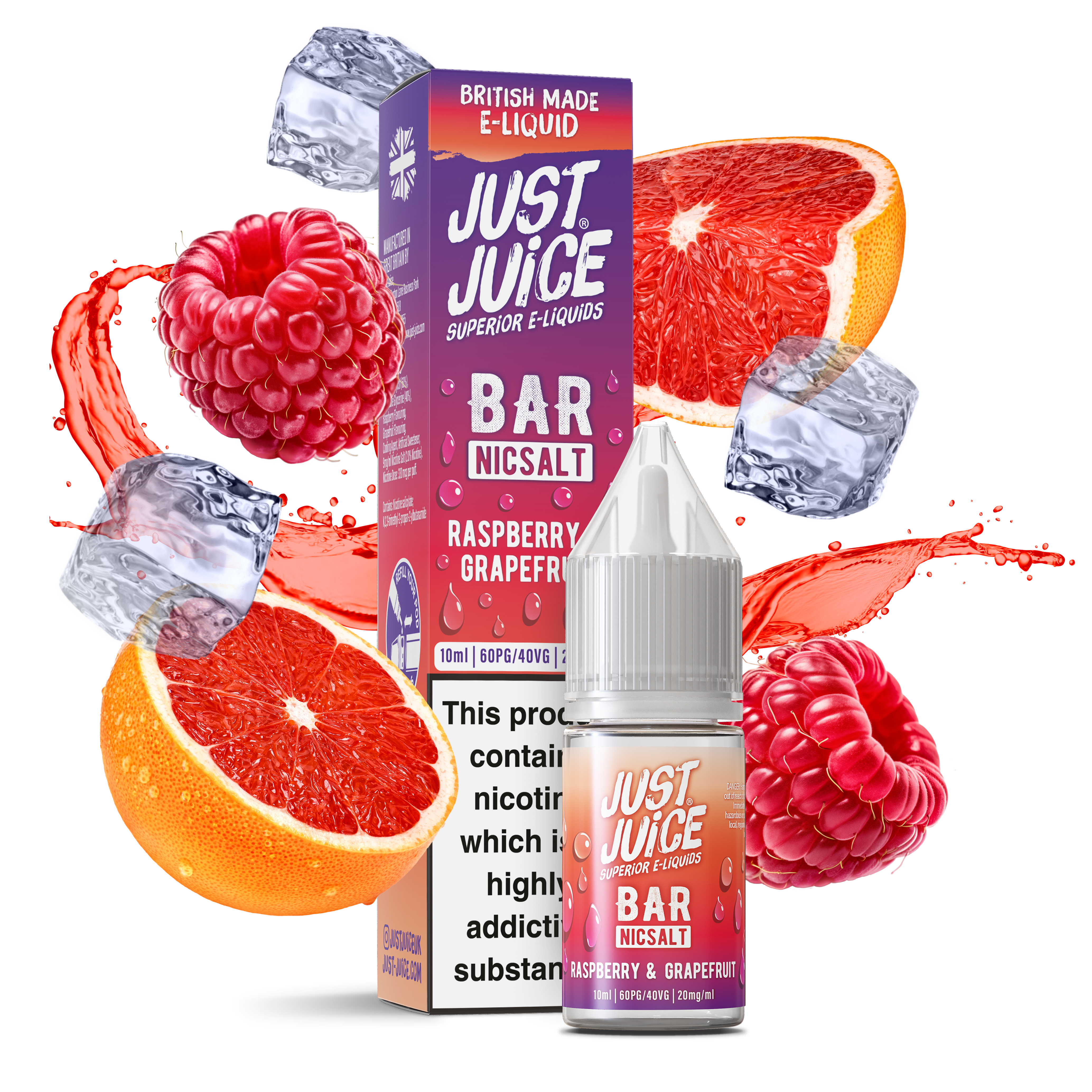 Raspberry & Grapefruit by Just Juice 10ML